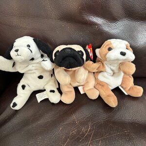 TY Beanie Babies Lot of 3 Vintage Collectibles Springy, Quackers, Swirly